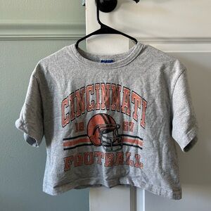 Vintage Gray Cincinnati Football  T-Shirt
